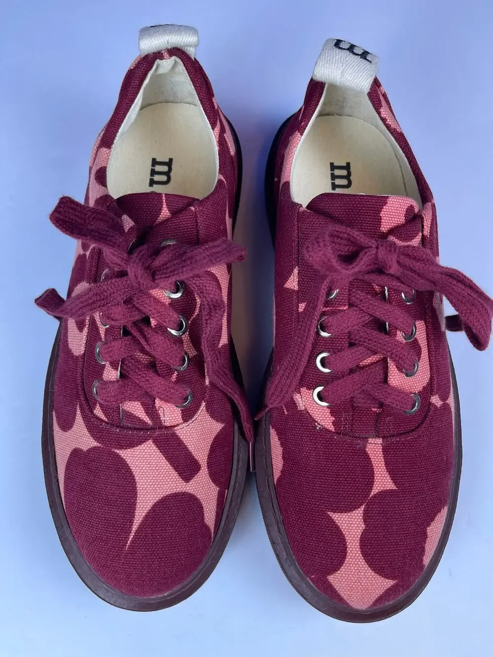 Marimekko Niittyheinikossa Mini Unikko women’s sneakers size 39 red poppy Laceup